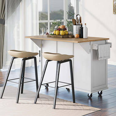 Breakfast bar with storage and online stools